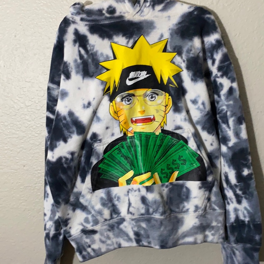 Youth anime tye dyed hoodie